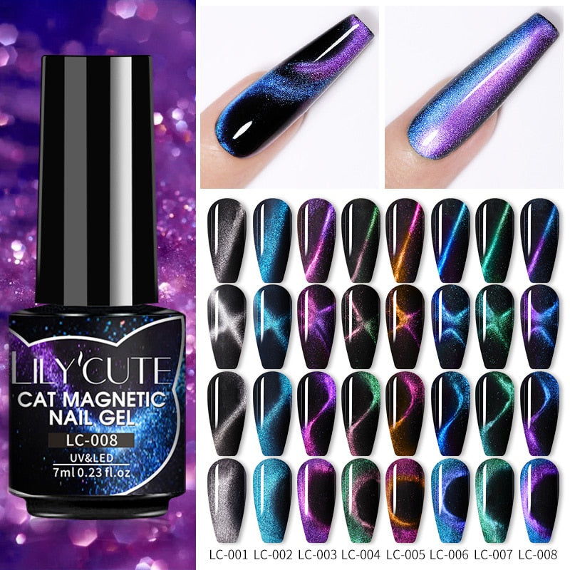 LILY'CUTE Cat Magnetic Nail Gel ~({Black Gel Needed})~.